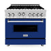 ZLINE 36 in. Professional Dual Fuel Range with Gas Burner and Gas Oven