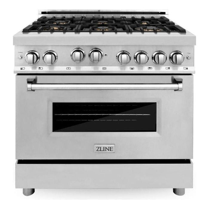 ZLINE 36 in. Professional Dual Fuel Range with Gas Burner and Gas Oven