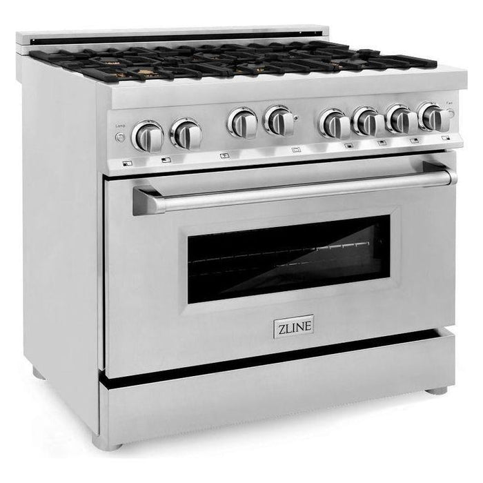 ZLINE 36 in. Professional Dual Fuel Range with Gas Burner and Gas Oven