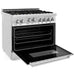 ZLINE 36 in. Professional Dual Fuel Range with Gas Burner and Gas Oven