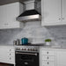 ZLINE 36 In. Professional Gas Range In DuraSnow with Black Matte Door & 36" Range Hood Appliance Package 2KP-RGSBLMRH36