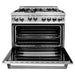 ZLINE 36 in. Professional Gas Range In Stainless Steel with DuraSnow Finish Door RG-SN-36