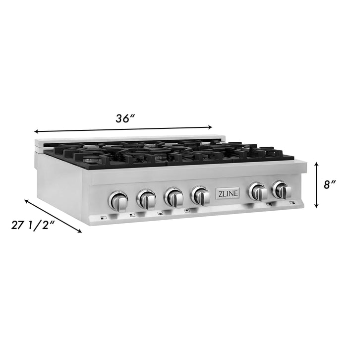 ZLINE 36 in. Rangetop with 6 Gas Burners RT36