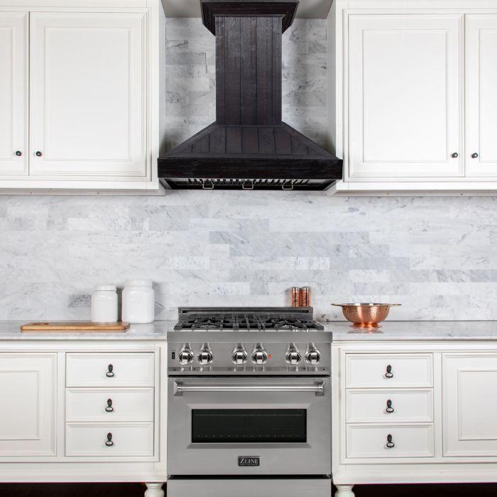 ZLINE 36 in. Rustic Dark Wooden Wall Range Hood KPDD-36