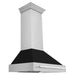 ZLINE 36 In. Stainless Steel Range Hood with Black Matte Shell, 8654STX-BLM36