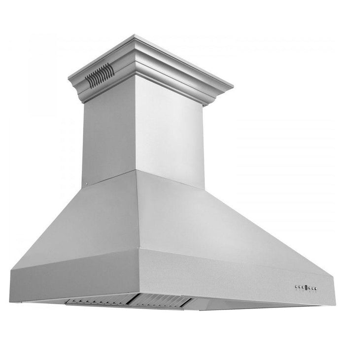 ZLINE 36 in. Stainless Steel Wall Range Hood with Built-in CrownSound Bluetooth Speakers 667CRN-BT-36