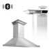 ZLINE 36 in. Stainless Steel Wall Range Hood with Built-in CrownSound Bluetooth Speakers KL2CRN-BT-36