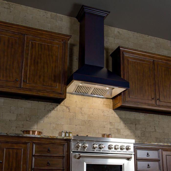 ZLINE 36 in. W 24 in. D Oil-Rubbed Bronze Wall Range Hood 8667B-36