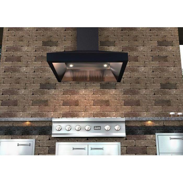 ZLINE 36 in. W 24 in. D Oil-Rubbed Bronze Wall Range Hood 8667B-36