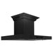 ZLINE 36 in. Wall Mount Range Hood In Black Stainless Steel with BlueTooth Crown Molding BSKENCRN-BT-36