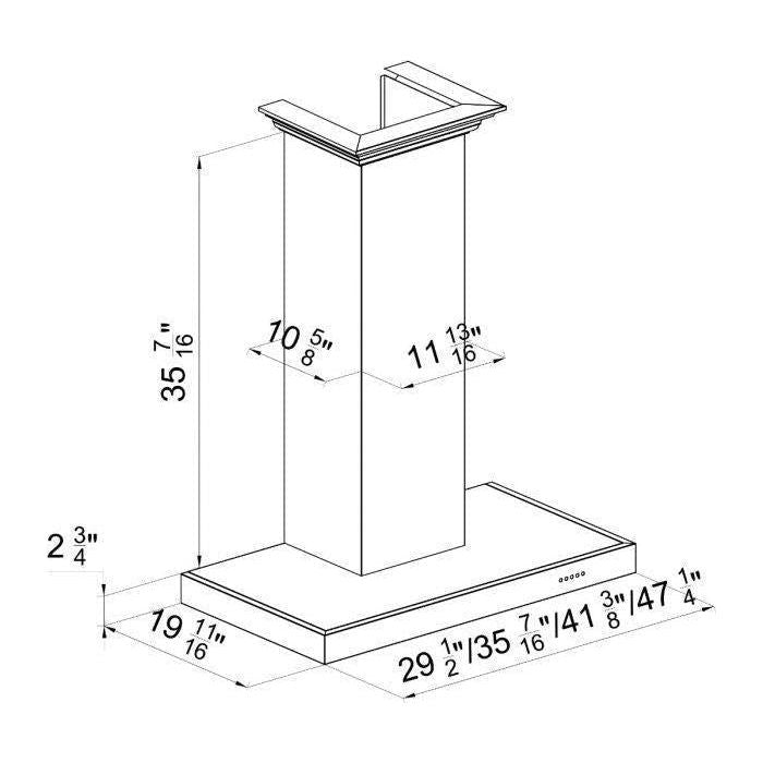 ZLINE 36 in. Wall Mount Range Hood In DuraSnow Finished Stainless Steel 8KES-36