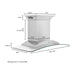 ZLINE 36 in. Wall Mount Range Hood In Stainless Steel with Built-in CrownSound Bluetooth Speakers KNCRN-BT-36