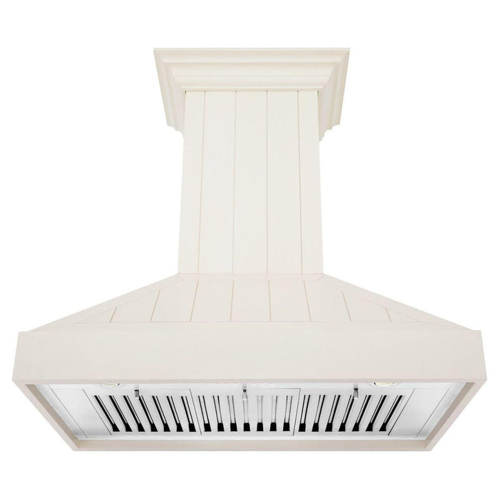 ZLINE 36 in. Wooden Wall Mount Range Hood in White KPTT-36