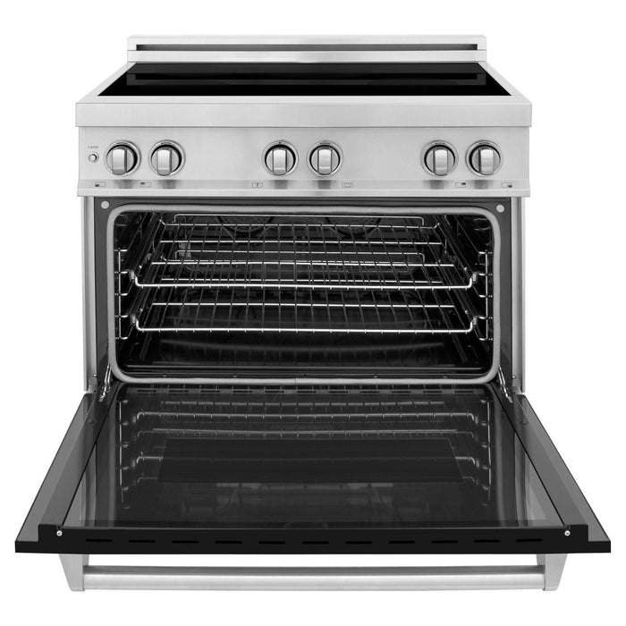 ZLINE 36 Inch 4.6 cu. ft. Induction Range with a 4 Element Stove and Electric Oven in Black Matte, RAIND-BLM-36