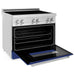 ZLINE 36 Inch 4.6 cu. ft. Induction Range with a 4 Element Stove and Electric Oven in Blue Matte, RAIND-BM-36