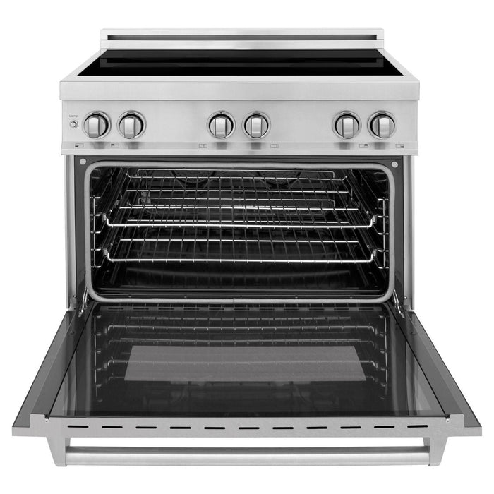 ZLINE 36 Inch 4.6 cu. ft. Induction Range with a 4 Element Stove and Electric Oven in DuraSnow® Stainless Steel, RAIND-SN-36