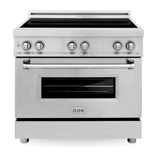 ZLINE 36 Inch 4.6 cu. ft. Induction Range with a 4 Element Stove and Electric Oven in Stainless Steel, RAIND-36