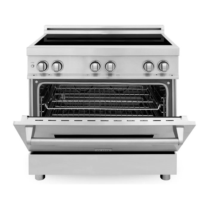 ZLINE 36 Inch 4.6 cu. ft. Induction Range with a 4 Element Stove and Electric Oven in Stainless Steel, RAIND-36