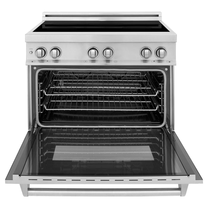 ZLINE 36 Inch 4.6 cu. ft. Induction Range with a 4 Element Stove and Electric Oven in Stainless Steel, RAIND-36