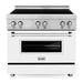 ZLINE 36 Inch 4.6 cu. ft. Induction Range with a 4 Element Stove and Electric Oven in White Matte, RAIND-WM-36