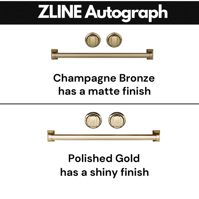 ZLINE 36 Inch Autograph Edition DuraSnow® Stainless Steel Range Hood with Champagne Bronze Handle, KB4SNZ-36-CB