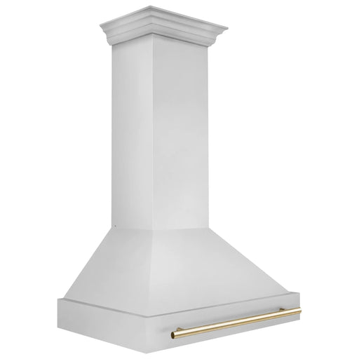 ZLINE 36 Inch Autograph Edition Stainless Steel Range Hood with Gold Handle 8654STZ-36-G