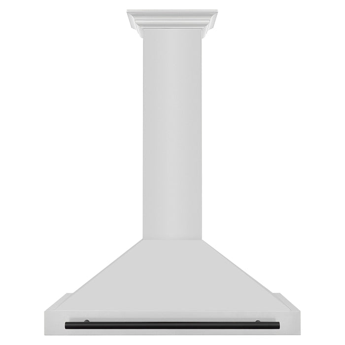 ZLINE 36 Inch Autograph Edition Stainless Steel Range Hood with Matte Black Handle, KB4STZ-36-MB