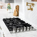 ZLINE 36-Inch Drop-In Gas Stovetop with 6 Gas Burners and Black Porcelain Top (RC36-PBT)