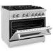 ZLINE 36-Inch Dual Fuel Range with Gas Burners and Electric Oven In Stainless Steel RA36