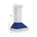 ZLINE 36 Inch DuraSnow® Stainless Steel Range Hood with Blue Gloss Shell, 8654SNX-BG-36