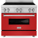 ZLINE 36 Inches 4.6 cu. ft. Induction Range with a 4 Element Stove and Electric Oven in Red Matte, RAIND-RM-36