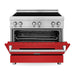 ZLINE 36 Inches 4.6 cu. ft. Induction Range with a 4 Element Stove and Electric Oven in Red Matte, RAIND-RM-36