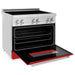 ZLINE 36 Inches 4.6 cu. ft. Induction Range with a 4 Element Stove and Electric Oven in Red Matte, RAIND-RM-36