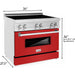 ZLINE 36 Inches 4.6 cu. ft. Induction Range with a 4 Element Stove and Electric Oven in Red Matte, RAIND-RM-36