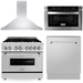 ZLINE 36 Range, 36 Range Hood, Microwave Drawer and 3 Rack Dishwasher Appliance Package