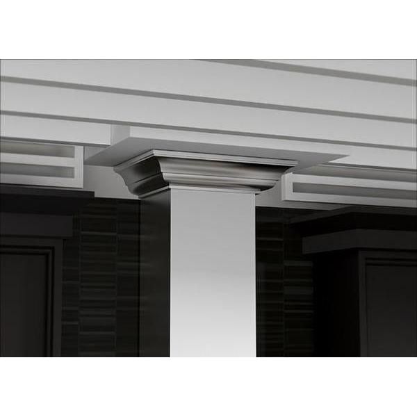 ZLINE 42 in. Convertible Vent Wall Mount Range Hood in Stainless Steel with Crown Molding, KBCRN-42