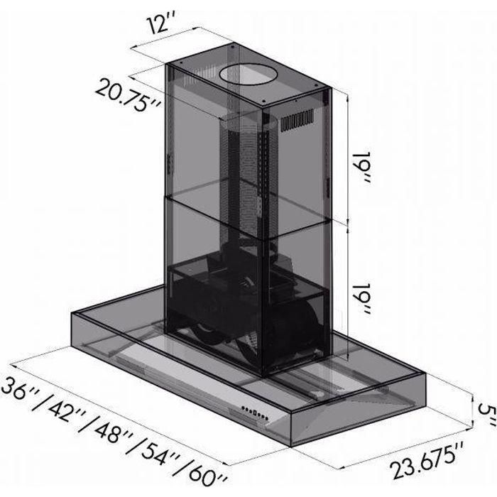 ZLINE 42 In. Ducted Professional Island Mount Range Hood In Stainless Steel KECOMi-42