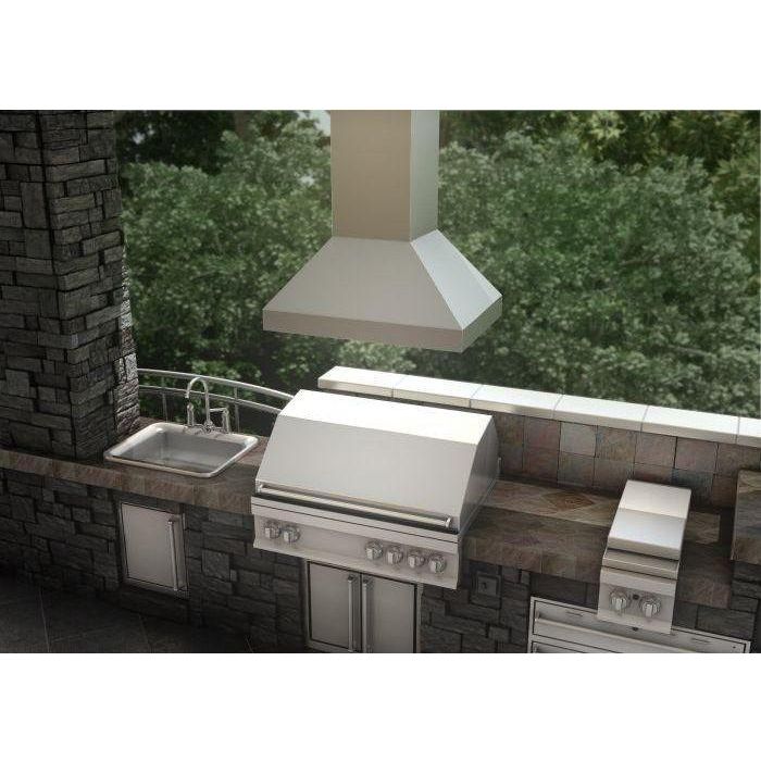 ZLINE 42 in. Outdoor/Indoor Island Stainless Range Hood 597i-304-42