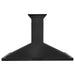 ZLINE 42-Inch Convertible Vent Wall Mount Range Hood in Black Stainless Steel with Crown Molding (BSKBNCRN-42)