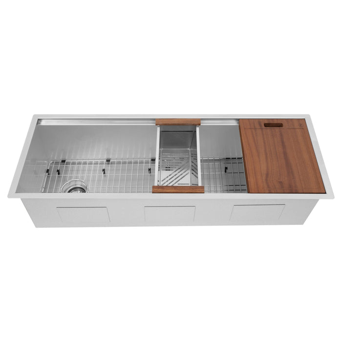 ZLINE 45 in. Garmisch Undermount Single Bowl Stainless Steel Kitchen Sink with Bottom Grid and Accessories SLS-45