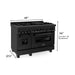 ZLINE 48 In. 6.0 cu. ft. Range with Gas Stove and Gas Oven in Black Stainless Steel with Brass Burners, RGB-BR-48