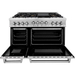 ZLINE 48 In. 6.0 cu. ft. Range with Gas Stove and Gas Oven in DuraSnow® Stainless Steel with Brass Burners, RGS-SN-BR-48