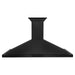 ZLINE 48 in. Black Stainless Steel Indoor Wall Range Hood with BlueTooth Crown Molding BSKBNCRN-BT-48