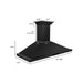 ZLINE 48 in. Black Stainless Steel Indoor Wall Range Hood with BlueTooth Crown Molding BSKBNCRN-BT-48