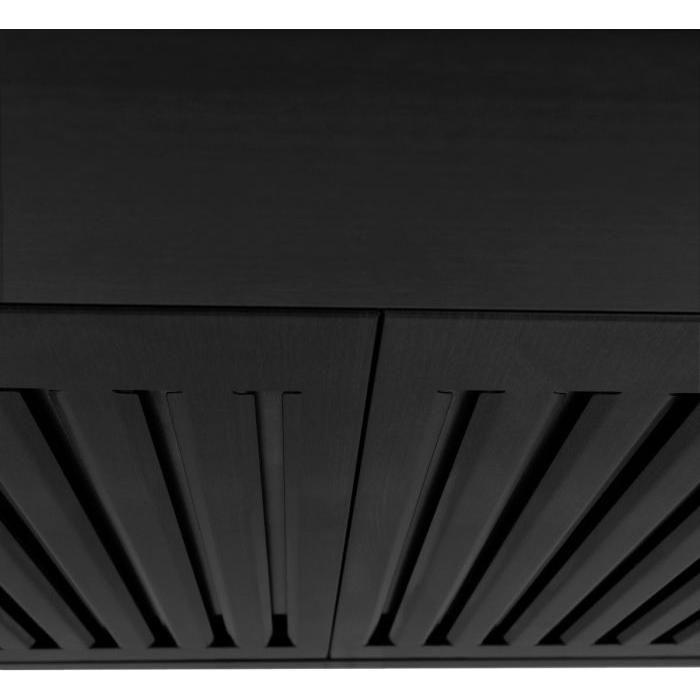 ZLINE 48 in. Convertible Vent Wall Mount Range Hood in Black Stainless Steel BSKBN-48