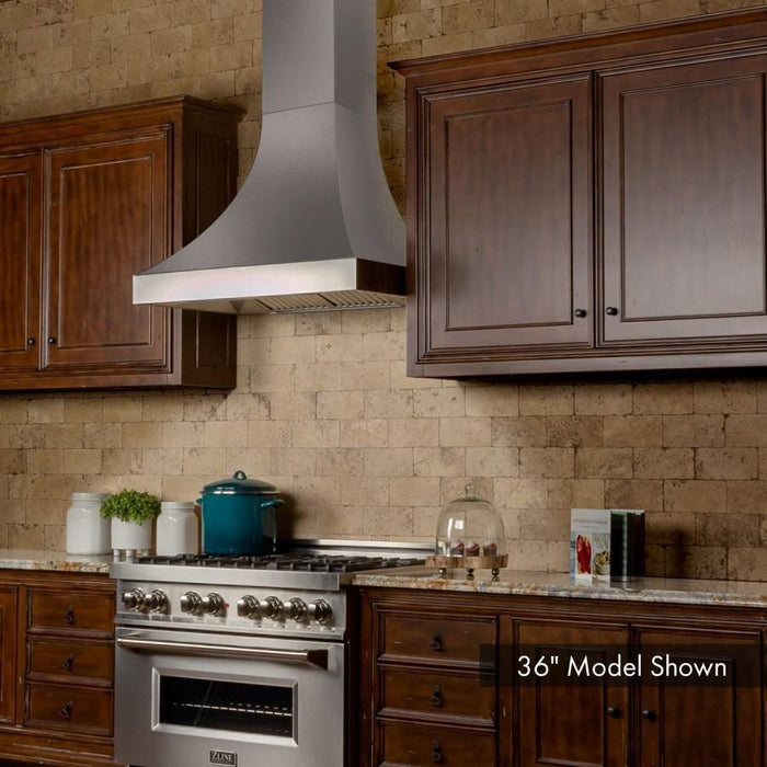 ZLINE 48 in. Designer Series DuraSnow Stainless Finish Indoor Wall Range Hood 8632S-48