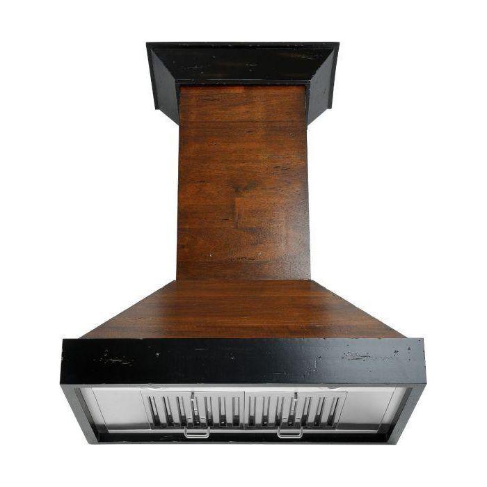 ZLINE 48 in. Designer Wooden Wall Mount Range Hood In Antigua and Walnut KBAR-48