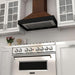 ZLINE 48 in. Designer Wooden Wall Mount Range Hood In Antigua and Walnut KBAR-48