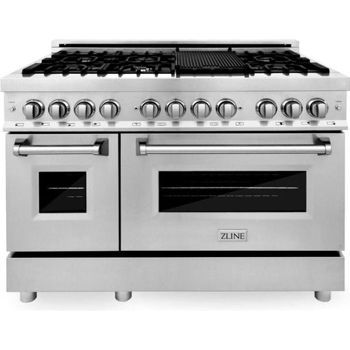 ZLINE 48 in. Dual Fuel Range and 48 in. Range Hood Appliance Package