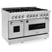 ZLINE 48 in. Dual Fuel Range and 48 in. Range Hood Appliance Package